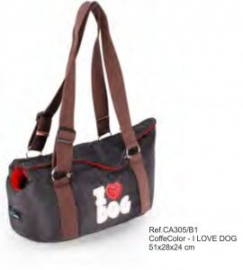 BOLSO TRANSPORTE I LOVE DOG 51X28X24CM.